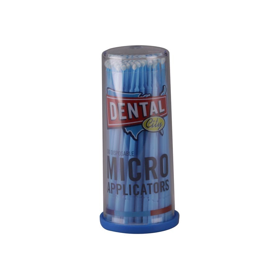 Dental City Disposable Micro Applicators, Regular, Blue, 100/Tube - Dental City - Disposable Micro Applicators - Image 1
