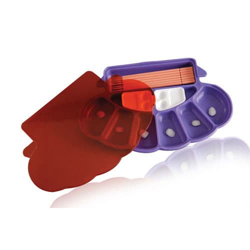 Zirc Restorative Organizer, Arch-Shaped, 13 Compartments, Neon Purple, with Light Protective Cover and 25 Mixing Wells, 20Z495R thumbnail 5