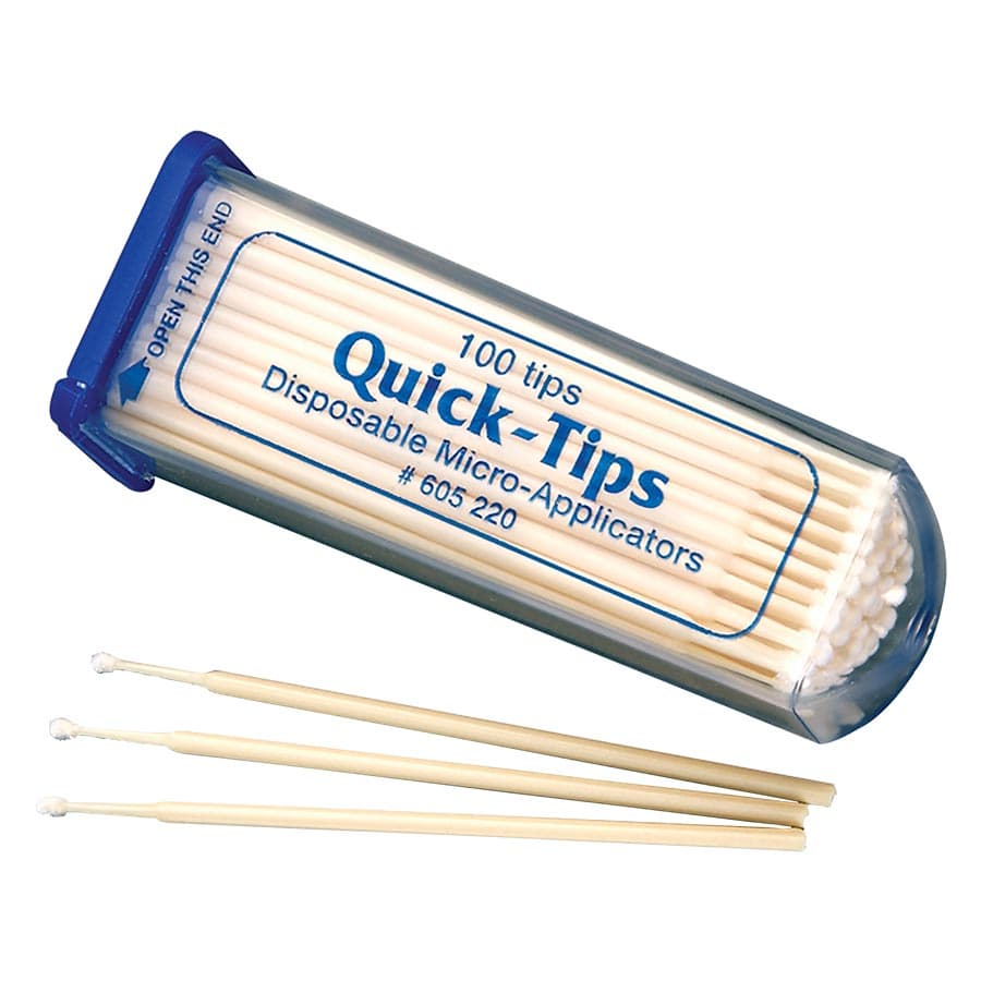 Quick-Tips Micro-Applicator Tips, White, Regular Fiber, 100/Pk, 605220 thumbnail 7