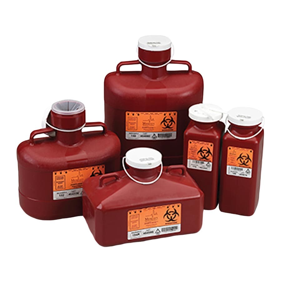 Medegen Sharps-Tainer Locking Sharps Container, Short Tray, 0.7 Qt, Red, 185S thumbnail 2