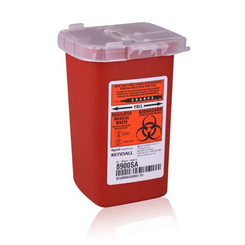Oak Ridge Products Sharps 1Qt Red Container - Oak Ridge Products - Sharps 1Qt Container - Image 1