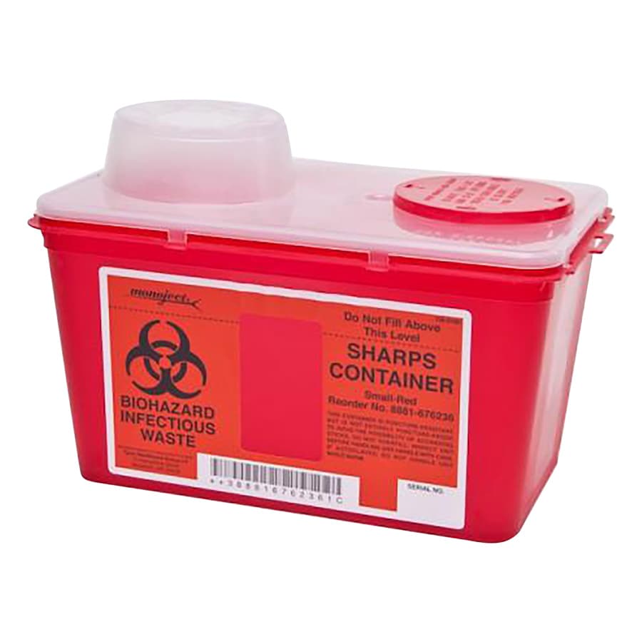 Oak Ridge Products Chimney Top Sharps Container, Red, 4 Qt, 4/Box - Oak Ridge Products - Chimney Top Sharps Containers - Image 1
