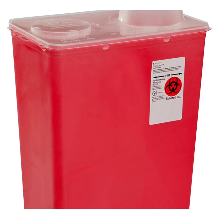 Oak Ridge Products Chimney Top Sharps Container, 14 Qt, Red - Oak Ridge Products - Chimney Top Sharps Containers - Image 1