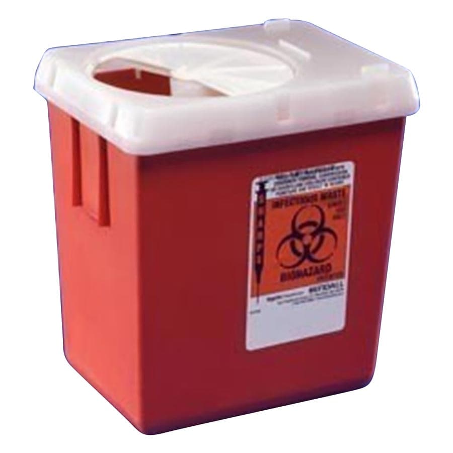 SharpSafety™ Phlebotomy Sharps Container, 2.2 Quart, Red, 1522SA thumbnail 10