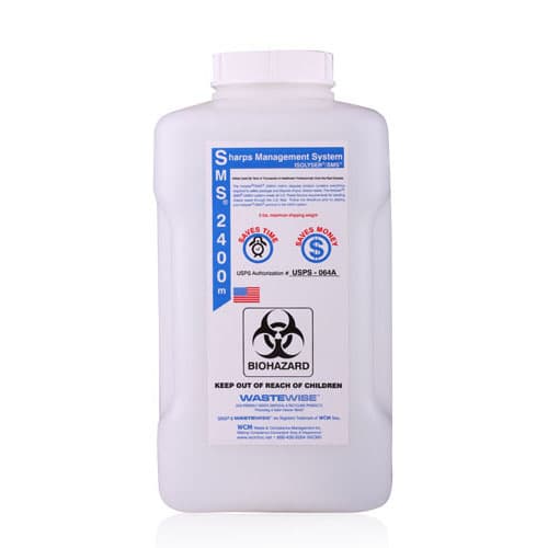 Isolyser SMS 2400 Sharps Mail-Back Disposal System, 3.3 Liter, 2/Pk, SMS2400M thumbnail 5
