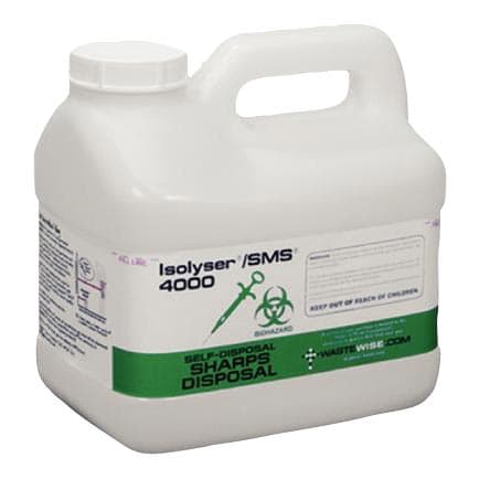 Isolyser SMS 4000 Sharps Self-Disposal System, 5.8 Liter (1.5 Gallon), White, SMS4000 thumbnail 6