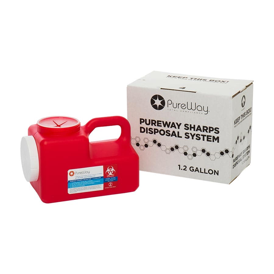 PureWay Sharps Disposal System, 1.2 Gallon Mailback Kit, Single, 40001 thumbnail 4