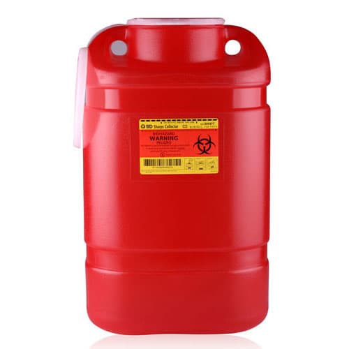 BD Guardian Sharps Collector, 3.3 Quart, Red, Single Container, 305488 - Sharps Collector - 3.3 Quart Container - Image 1