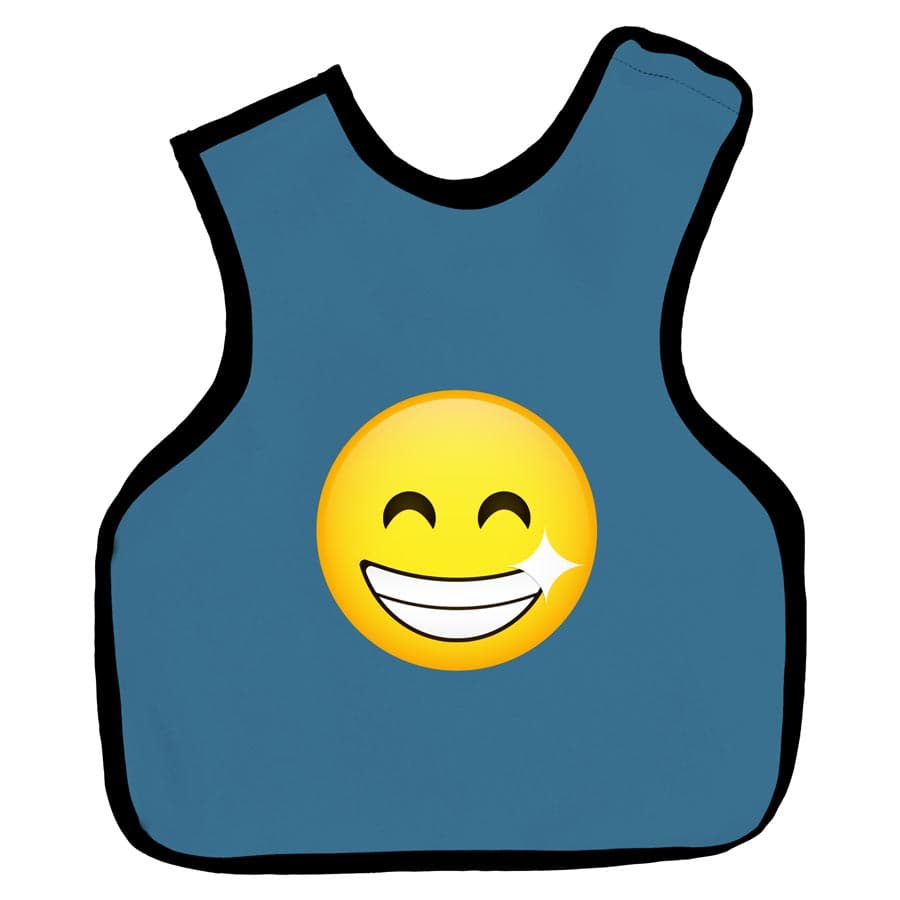 Cling Shield® Smiley Design Lead-Lined Child Pano Dual Apron, No Collar, 0.3mm, Slate Blue, 19-7/8" x 19-1/2", Ref# 26CSMILEY thumbnail 4