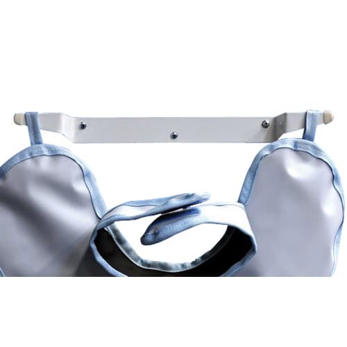 Palmero Hold-It Economy Apron Hanger, White-Coated Steel, 15" x 2", 1/Pk, 31 thumbnail 4