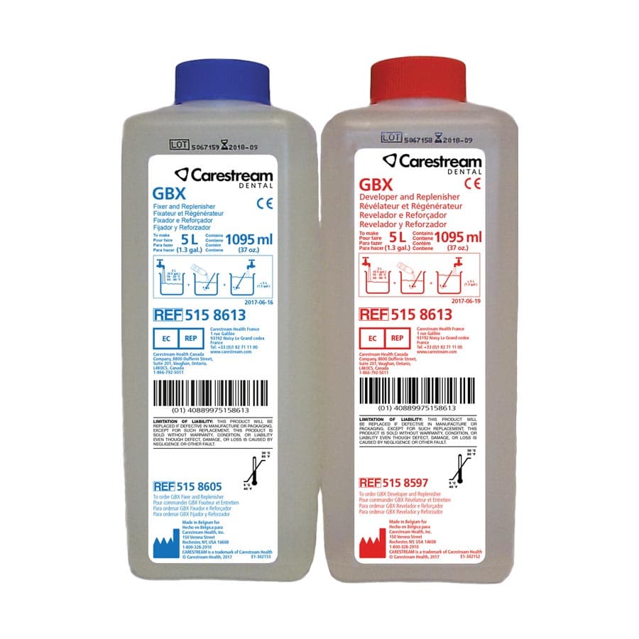Carestream GBX Developer & Fixer Replenisher Twin Pack, 2 x 37 oz (Makes 5L Each), 5158613 thumbnail 8