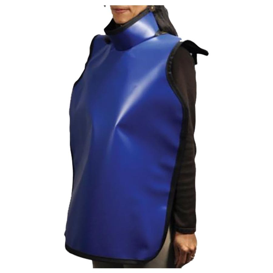 Cling Shield® Royal Blue Lead-Lined Adult Protectall Apron with Neck Collar, 0.3mm Lead, 22-1/4" x 25-1/4" thumbnail 4