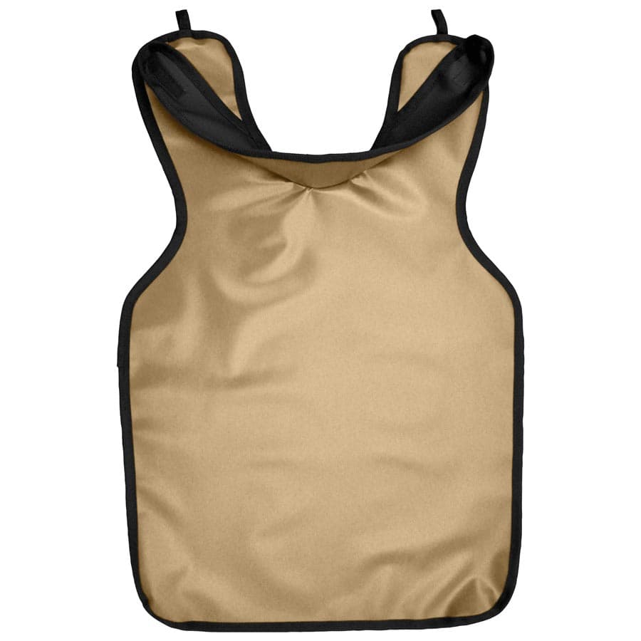 Cling Shield® Taupe Lead-Lined Adult Protectall Apron with Neck Collar, .3mm, 22-1/4" x 25-1/4" thumbnail 4