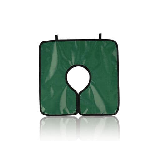 Cling Shield® Pan-A-Cape Lead-Lined Adult Pano Cape Apron, No Collar, Forest Green, 0.3mm, 23-1/2" x 7-1/2" thumbnail 3