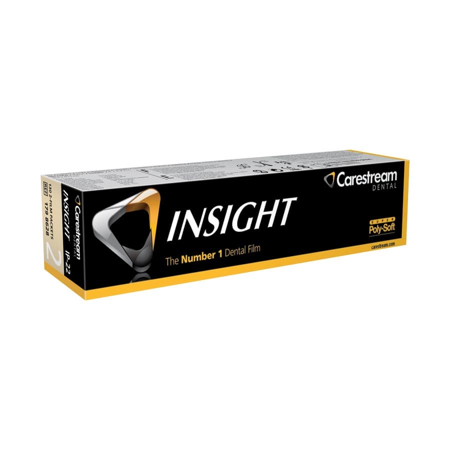 Carestream Health INSIGHT Dental X-Ray Film IP-22, Size 2, Double Film, Super Poly-Soft Packets, 130/Box, 1798628 thumbnail 13
