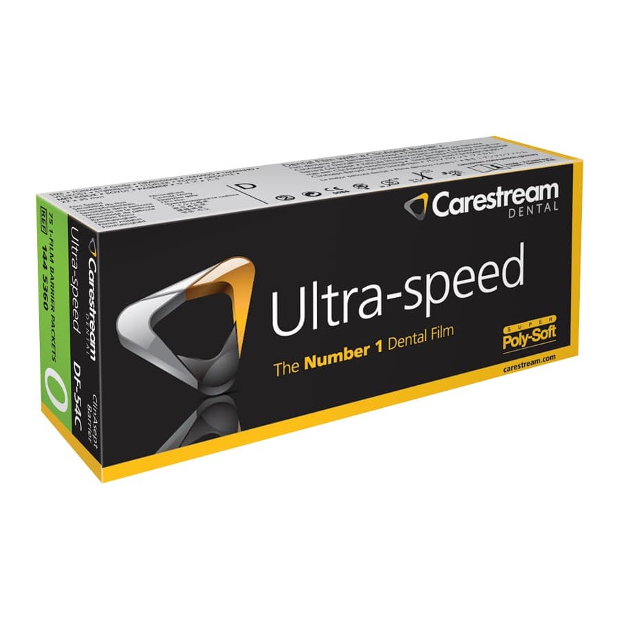 Carestream Ultra-Speed Dental X-Ray Film DF-54C, Size 0, Single Film, Super Poly-Soft with ClinAsept Barrier, 75/Box, 1445360 thumbnail 6