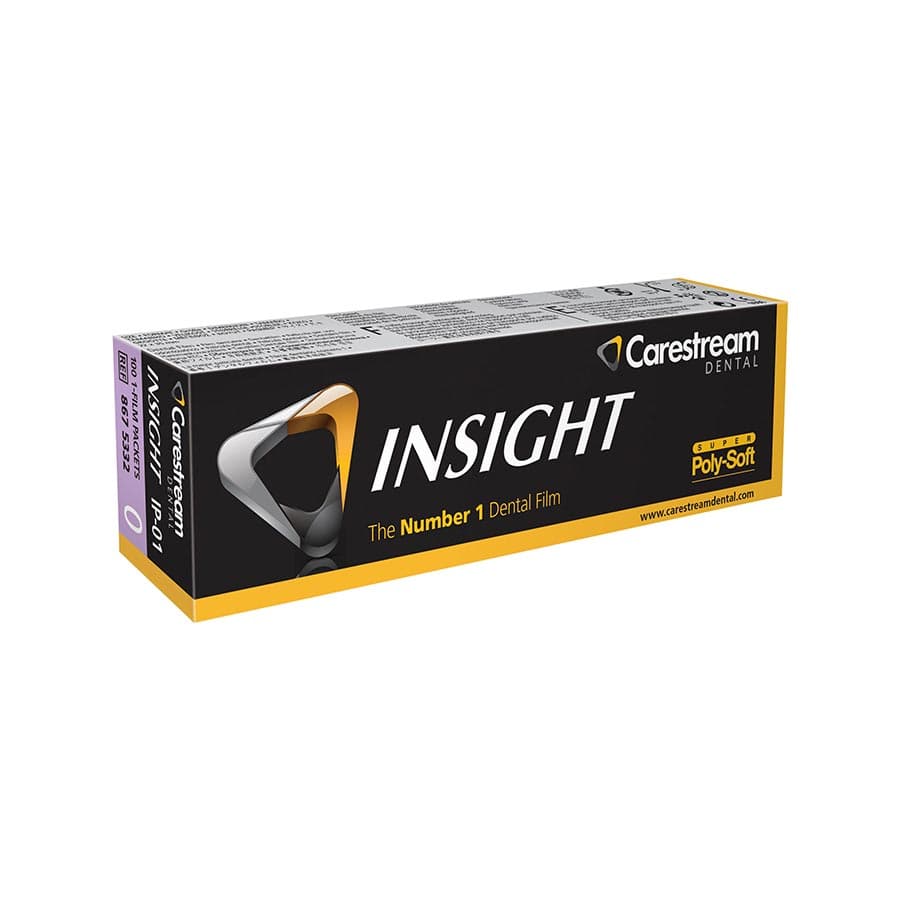 Carestream Health Insight Dental Film IP-01, Size 0, F-Speed, Periapical, Super Poly-Soft Single-Film Packets, 100/Box, 8675332 thumbnail 13