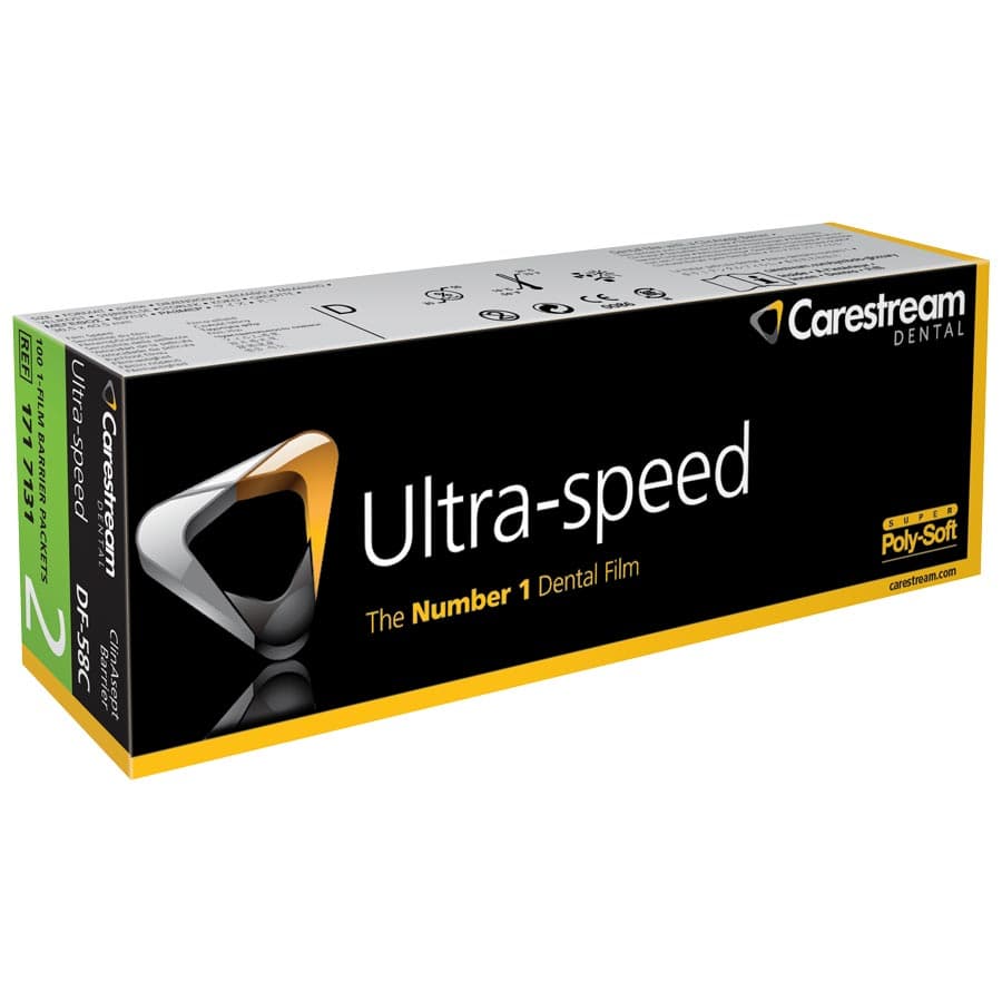 Carestream Ultra-Speed Intraoral X-Ray Film DF-58C, Size 2, Single Film, ClinAsept Barrier, 100/Box, 1717131 thumbnail 9