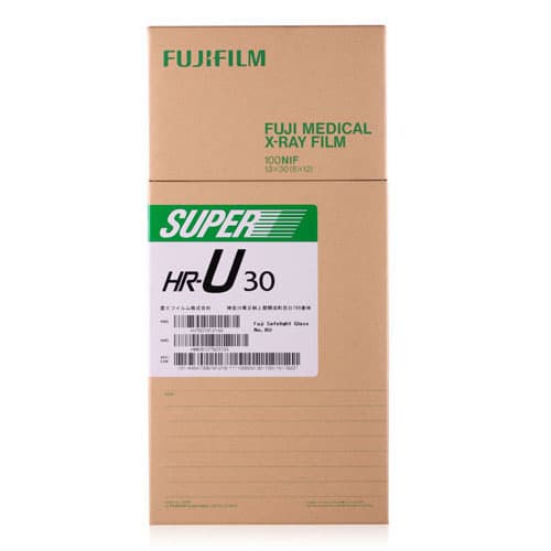 Fuji Super HR-U Panoramic X-Ray Film, 5" x 12", Green Sensitive, 100 Sheets/Box, HR-U5052 - FUJI PAN FILM 5X12 HRU GREEN SPEED PK100 - Image 1