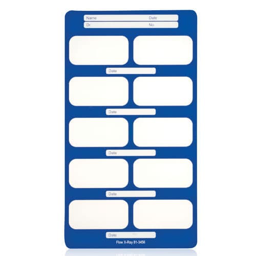 Flow Dental Perfect Pocket Film Mounts, Vinyl/Blue, 10 Window Bite Wing, Size 3, Box of 100 (81-3456) thumbnail 2
