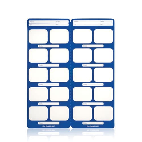 Flow Dental Perfect Pocket Film Mounts, Vinyl/Blue, 20 Window Horizontal, Size 2, 100/Box, 81-4567 thumbnail 3
