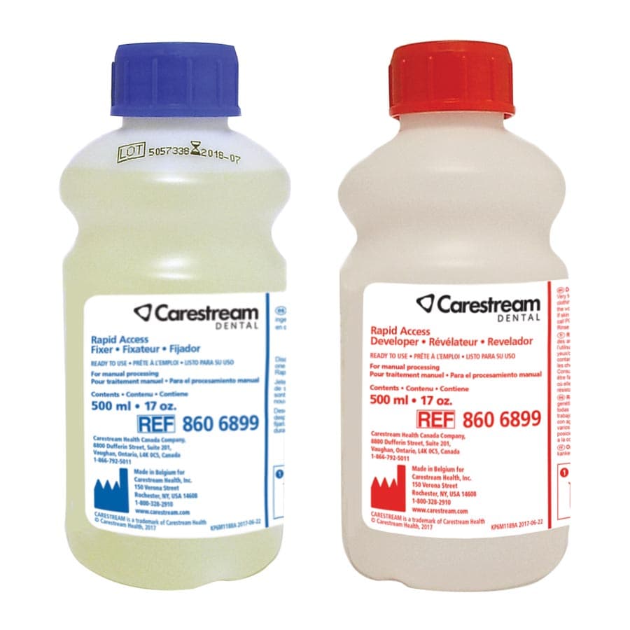 Carestream Dental Rapid Access Developer & Fixer Twin Pack, 500 mL Each, 3 Twin Packs/Case, 8606899 thumbnail 9