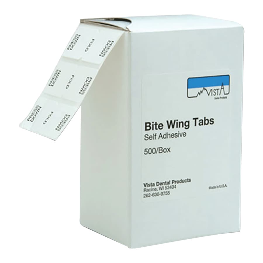 Vista Apex Bite Wing Tabs, Self-Adhesive, Universal, 500/Box, 308001 thumbnail 3
