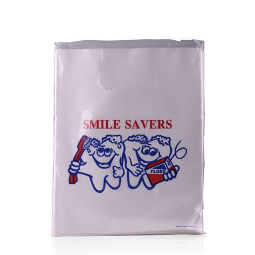 Smile Savers Patient Take-Home Bags, Small, White, 7.5" x 9", 100/Pkg, SBG34 thumbnail 4