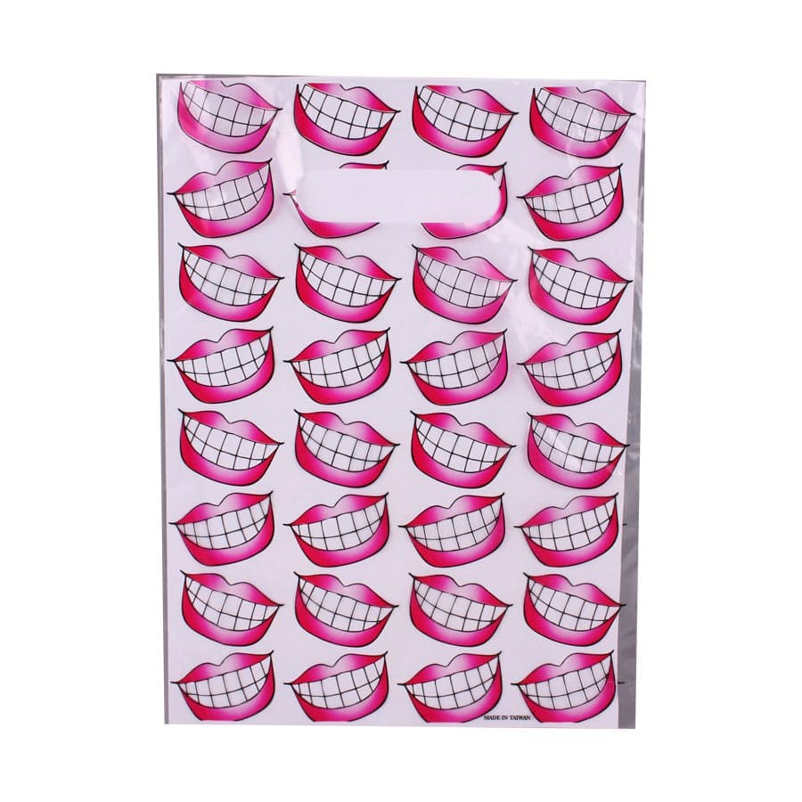 Big Smile/Red Lips Scatter Bag, Clear, 7.5" x 10", 100/Pkg, 98Q thumbnail 4