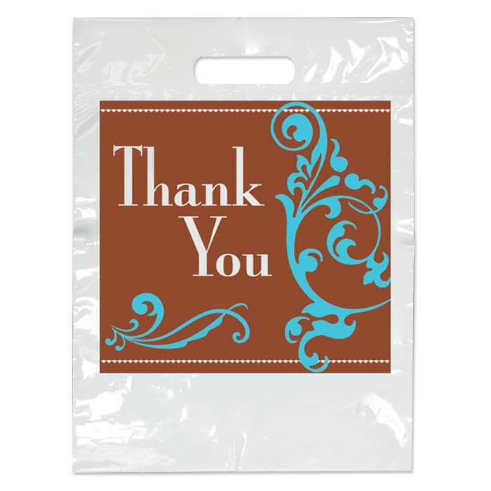 Sherman Specialty Large Sincere Thank You Goodie Bags, 9" x 13", White, 100/Pkg, LBG99 thumbnail 4