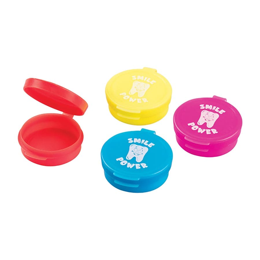 Sherman Specialty Tooth Saver Plastic Containers, Assorted Neon Colors, Flip-Up Lid, 1.5-1.75", 100/Bag, ND6 thumbnail 5