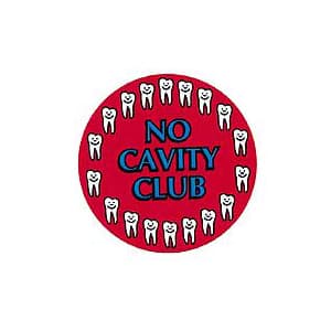 Sherman Specialty No Cavity Club Dental Stickers, 2" Round, 100 per Roll, PS1 thumbnail 3