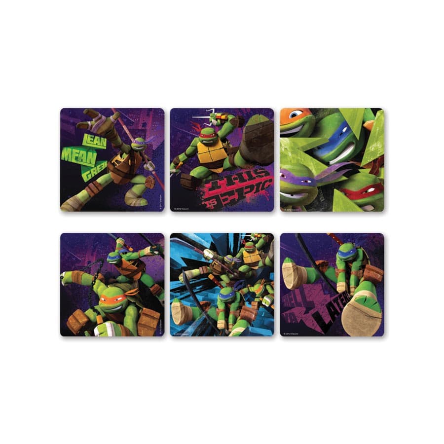 Teenage Mutant Ninja Turtles Stickers, 2.5" Square, 6 Assorted Designs, 100/Roll, PS549 thumbnail 4