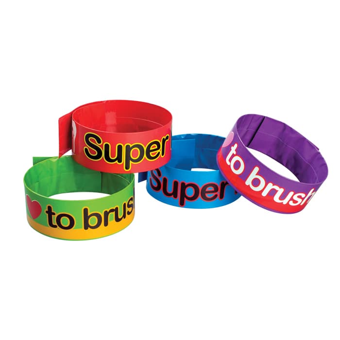 Dental Design Slap Bracelet, Assorted Colors & Sayings, 9.5" x 1", 48/Pack, S6506 thumbnail 3