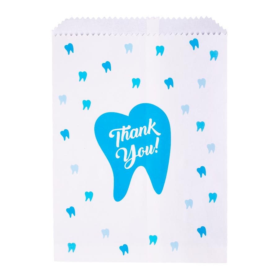 Sherman Specialty Paper Scatter Bags, Thank You Tooth Design, 7.5" x 10", 100/Pkg, S8632 thumbnail 4