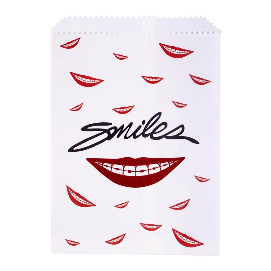 Smiles With Braces Paper Scatter Bags, 7.5" x 10", 100/Pack, S8634 thumbnail 4