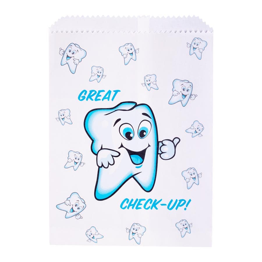 Sherman Specialty Great Check Up Paper Patient Bags, 7.5" x 10", 100/Pack, S8636 thumbnail 4