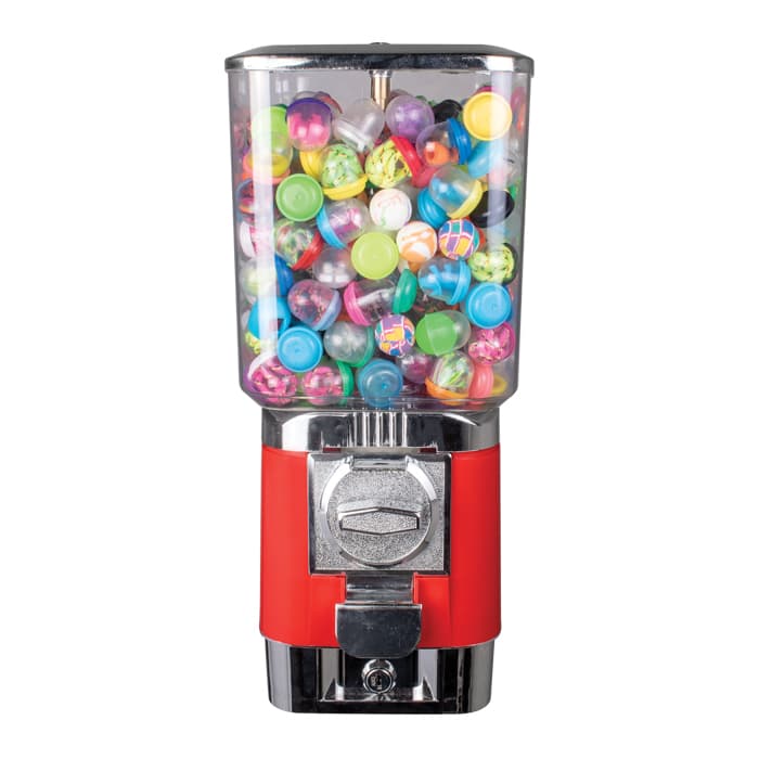 Sherman Specialty Super Deluxe Vending Machine Package, Red, with 250 Assorted Capsules and 50 Smiley Tokens thumbnail 3