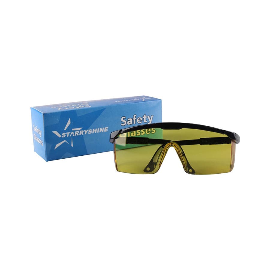 Starryshine Safety Glasses, Black Frame & Yellow Lens - Starryshine - Safety Glasses - Image 1