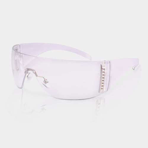 Hager Jewels Women's Series Protective Eyewear, Anti-Scratch, Rhinestone, Clear Lens, Clear Frosted Frame, Small, 355713 thumbnail 3