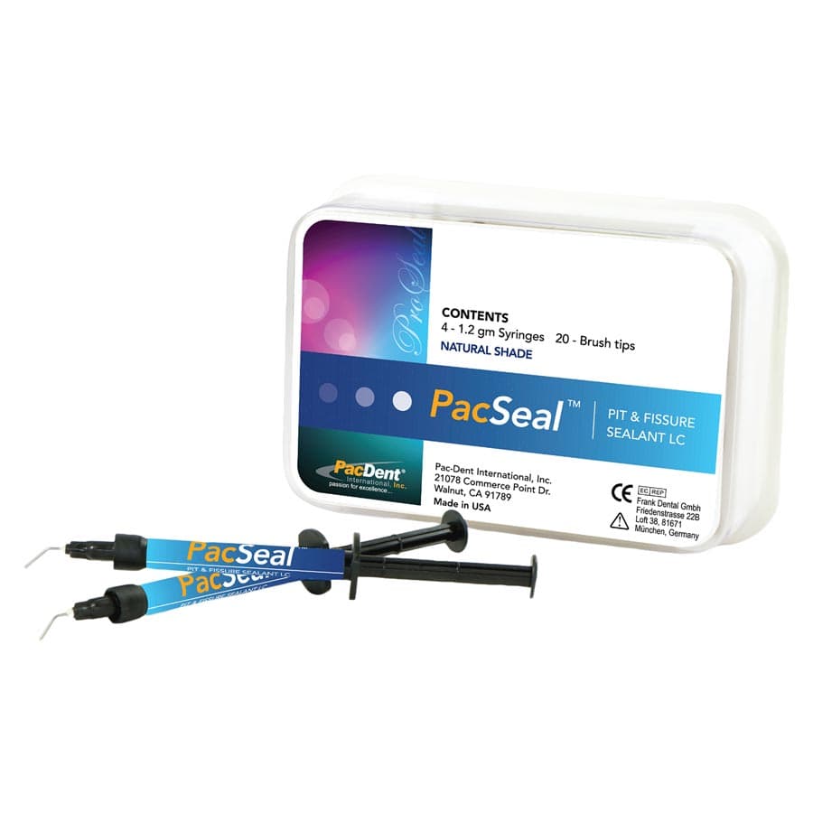 PacSeal Pit & Fissure Sealant, Natural Shade, Light-Cured, 4 x 1.2ml Syringes with 20 Brush Tips, PD-138 thumbnail 2