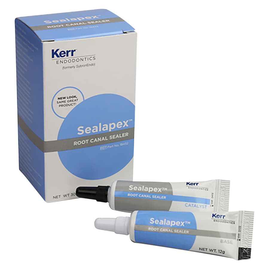Kerr Sealapex Root Canal Sealer Standard Pack, Non-Eugenol Calcium Hydroxide, 12 g Base + 12 g Catalyst + Mixing Pad, 1 Kit, #18432 thumbnail 17