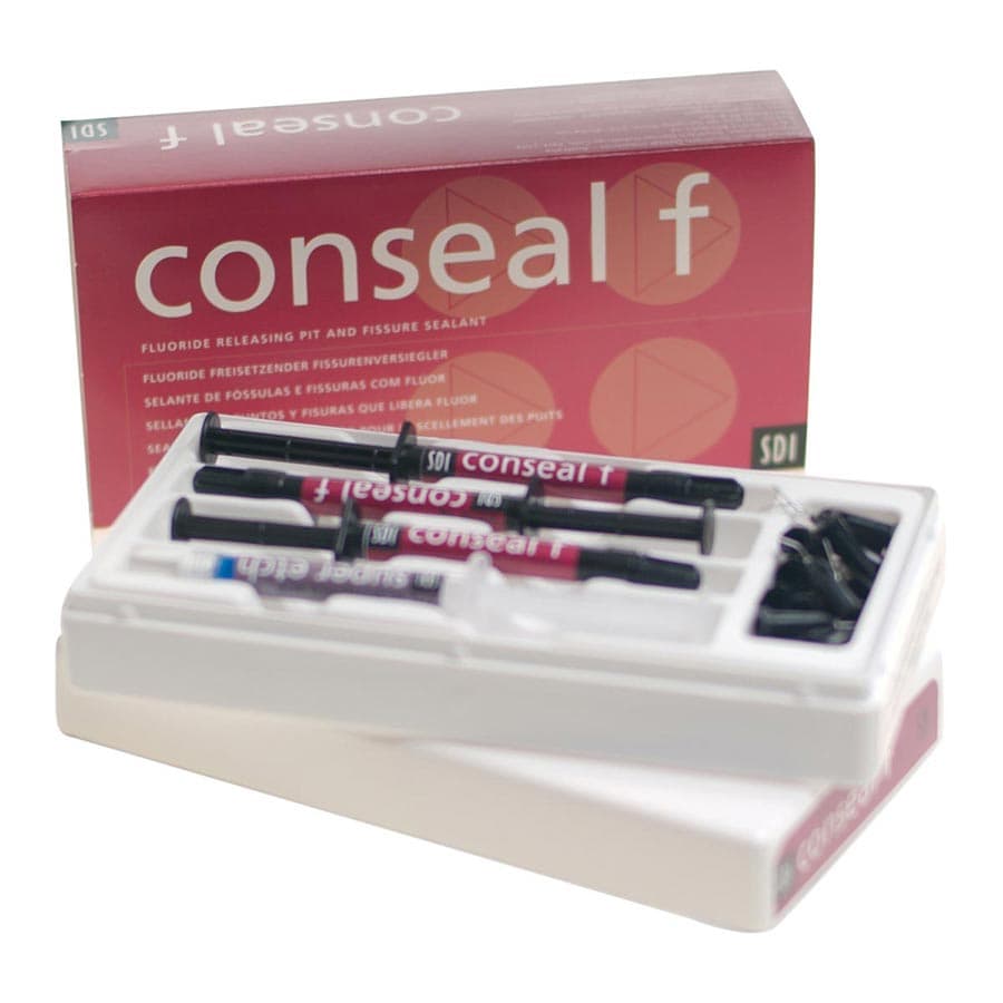 SDI Conseal F Pit & Fissure Sealant Intro Syringe Kit, Light-Cured, Fluoride-Releasing, Opaque White, 3 x 1g Syringes, 1 x 1mL Etch Syringe, 20 Tips, #7850012 thumbnail 5