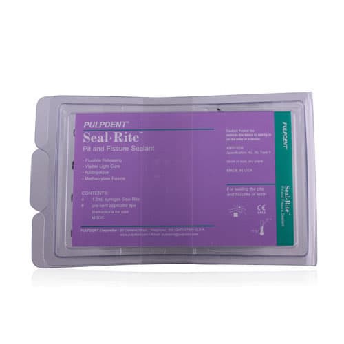 Pulpdent Seal-Rite Pit & Fissure Sealant Kit, Light-Cure, Off-White, 4 x 1.2 mL Syringes + 8 Applicator Tips, SEAL thumbnail 14