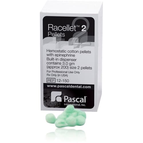 Racellet Hemostatic Cotton Pellets with Racemic Epinephrine, Size #2 (5.5mm), Green, 200/Box, 12-150 thumbnail 6