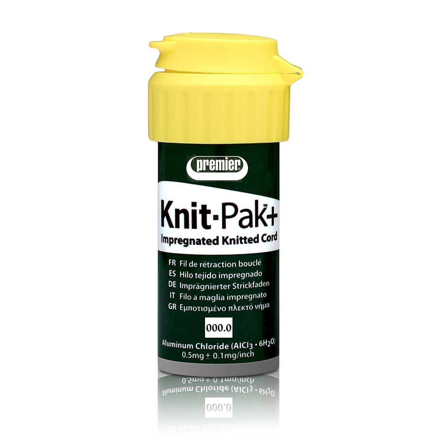 Knit-Pak+ Impregnated Knitted Retraction Cord, Aluminum Chloride, Size 000, Dark Green, 100" (254 cm), 9007561 thumbnail 6