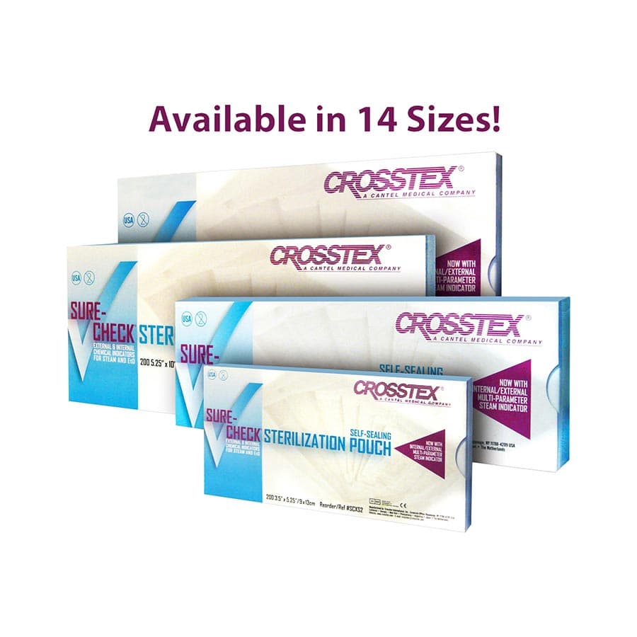 Crosstex Sure-Check Self-Seal Sterilization Pouches, 8" x 16", 200/Box, SCL8162 thumbnail 12