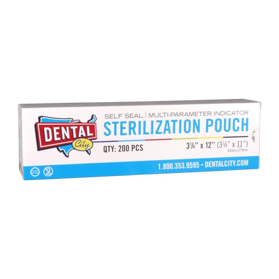 Dental City Self-Sealing Sterilization Pouches, 3.25" x 11", 200/Box - Dental City - Dental Self-Sealing Sterilization Pouches 200/Box - Image 1