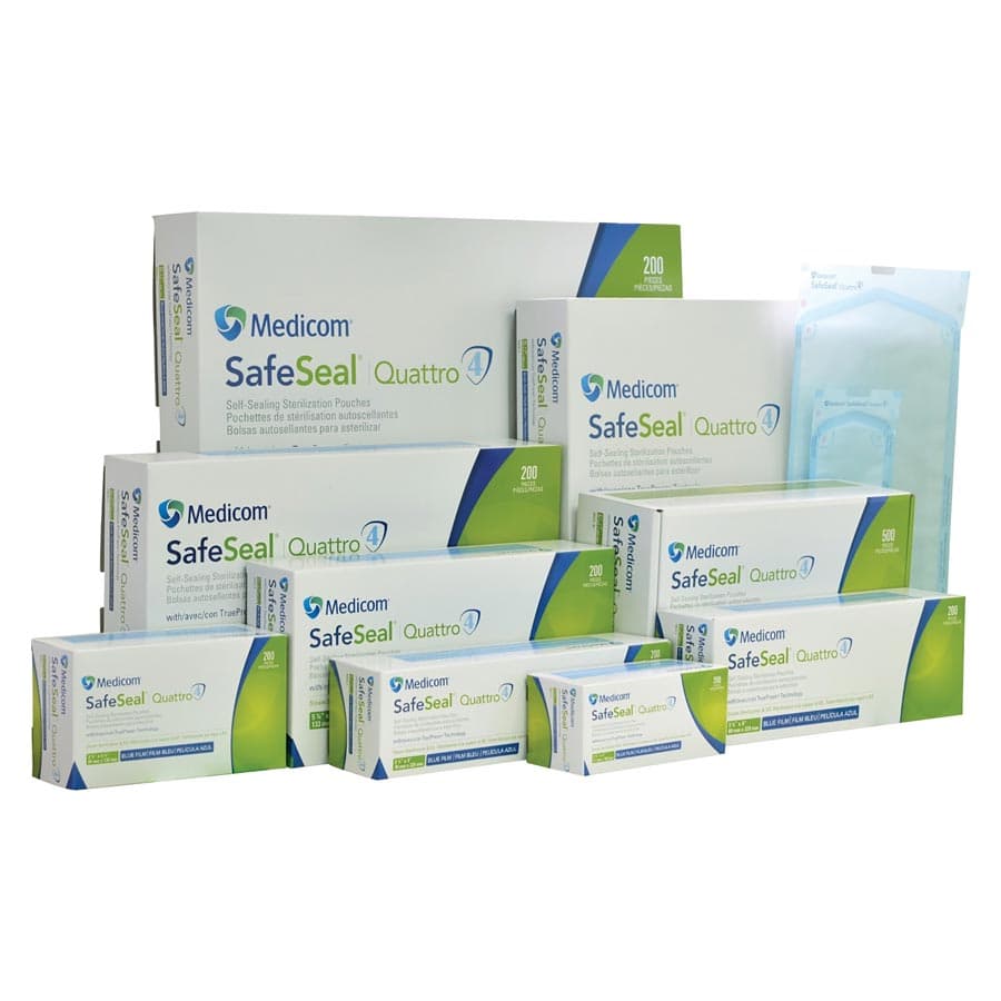 Medicom SafeSeal Quattro Self-Sealing Sterilization Pouches, 7.5" x 13", 200/Box, 88030-4 thumbnail 14