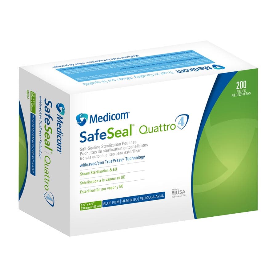 Medicom SafeSeal Quattro Self-Sealing Sterilization Pouches, 5.25" x 6.5", 200/Box, 88020-4 thumbnail 15